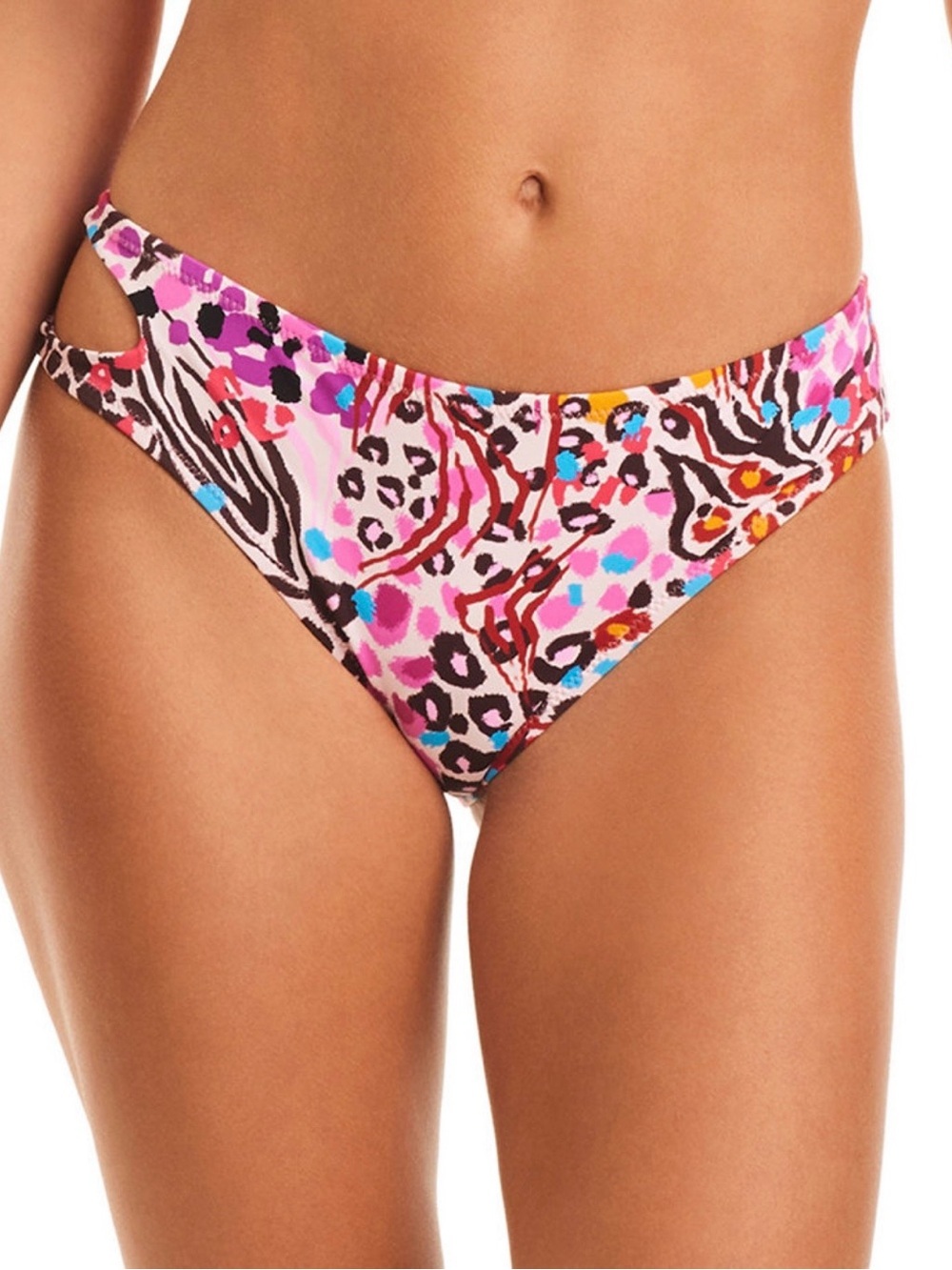 Jessica Simpson Women's Cutout Hipster Bottoms, Size Small, Moderate Coverage,